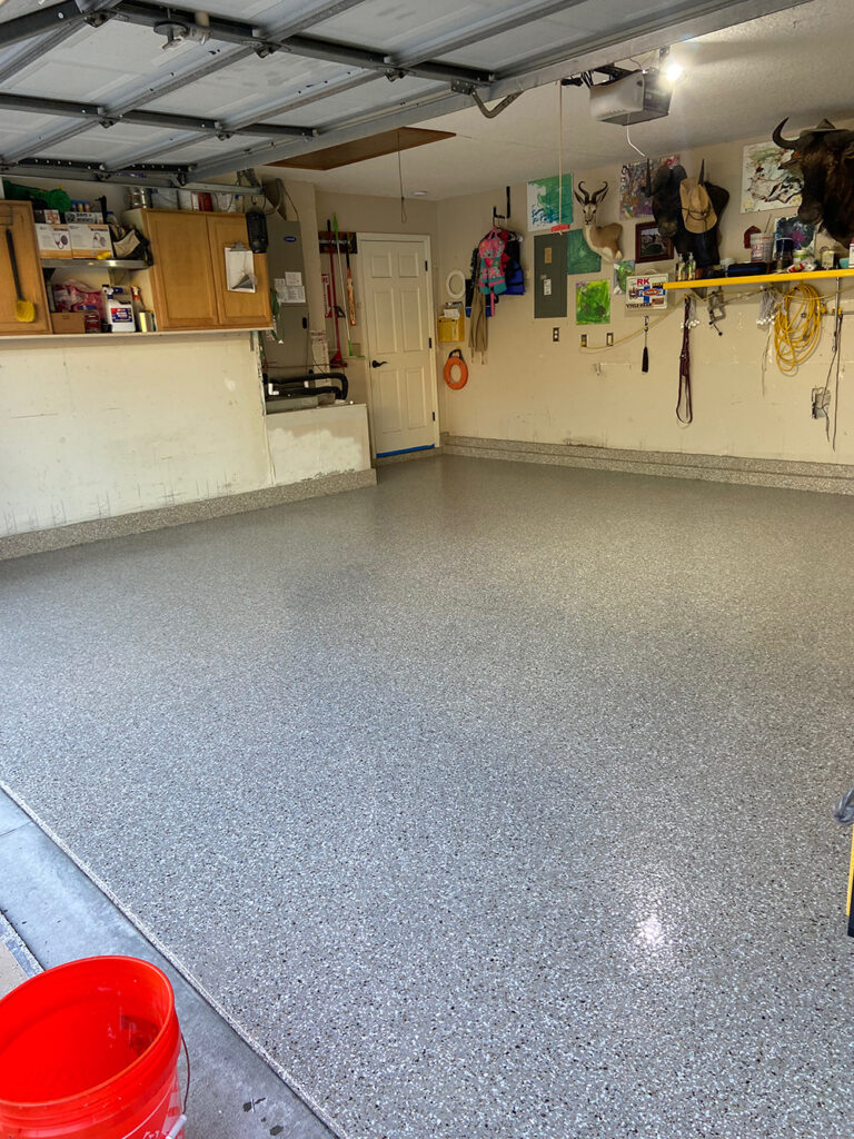 Shoreline Flake Epoxy Garage Floor